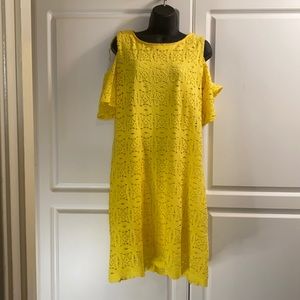 Yellow lace dress